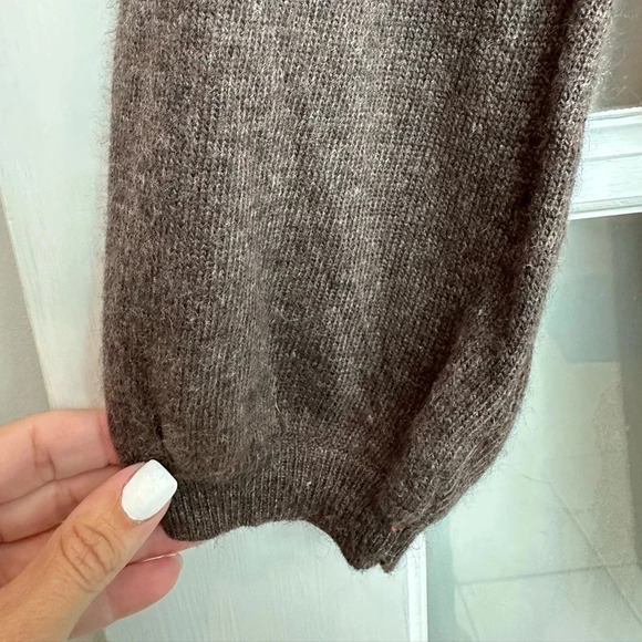 BCBGMAXAZRIA Brown Soft Angora Wool Blend Button Down Cardigan Size L Large - Picture 8 of 12